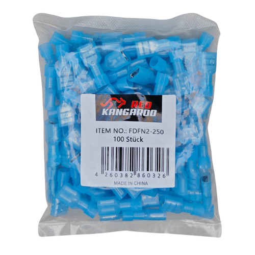 100x flachsteckhülsen 3mm - 100x, 6.3mm